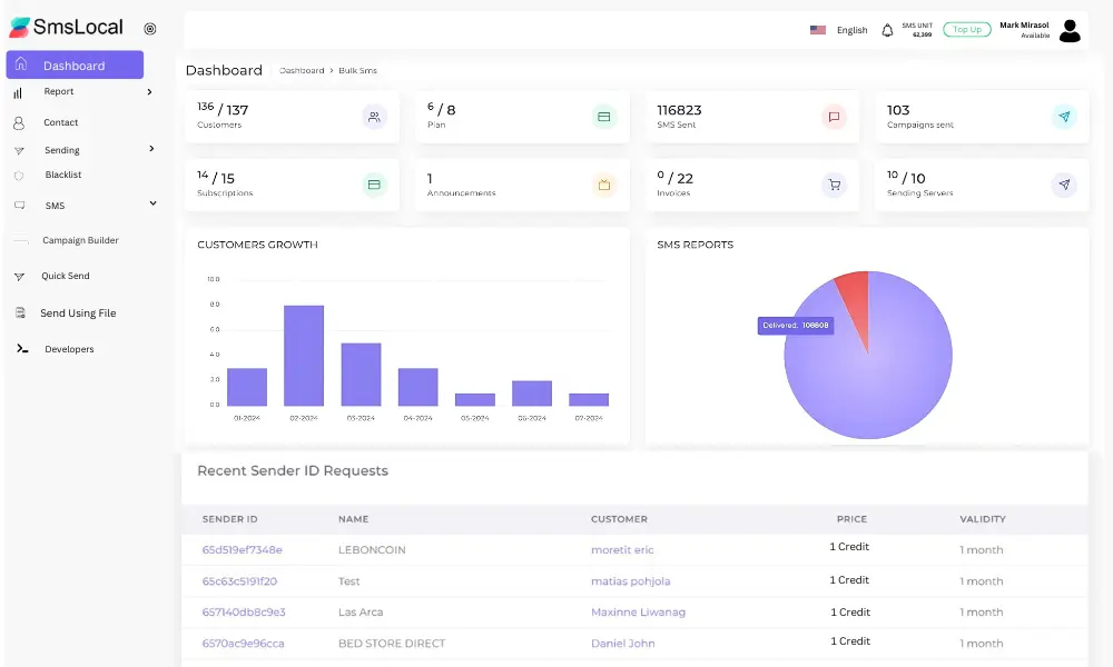 bulksms analytic report